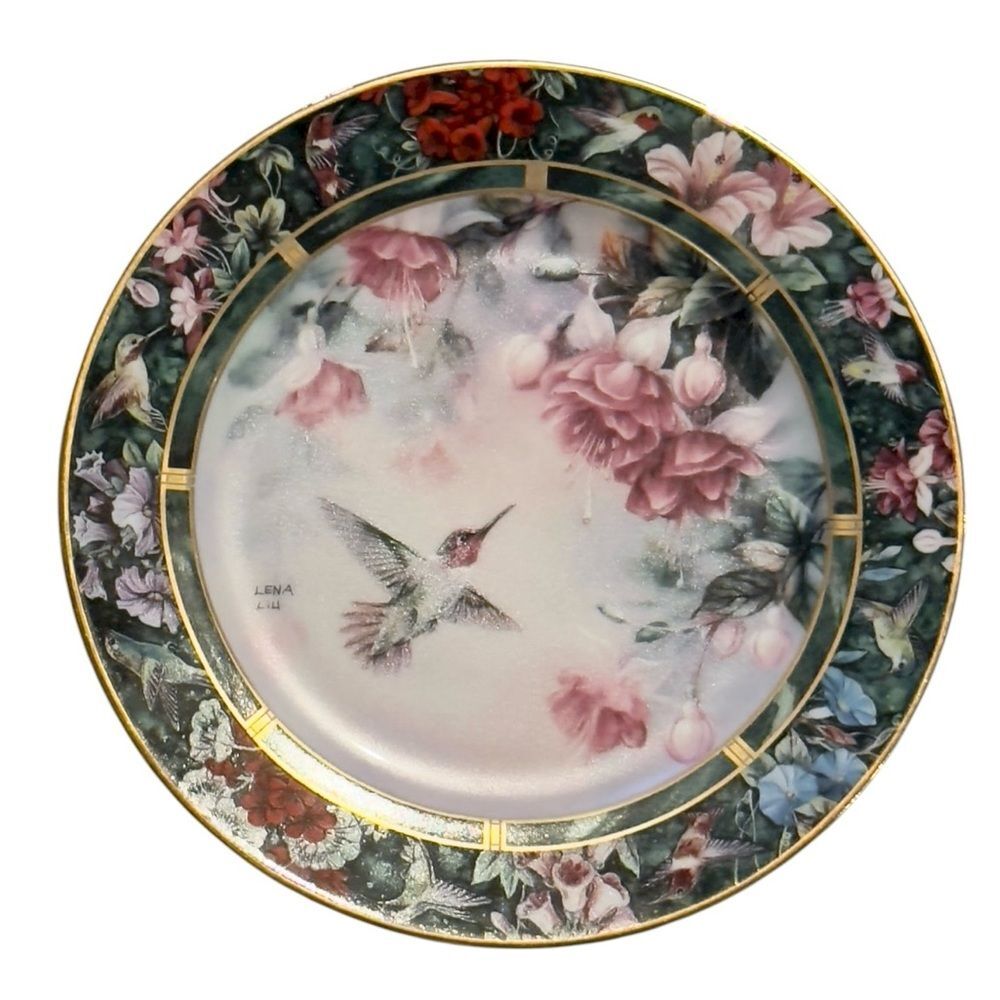 Lena Liu Vintage 1992 The Anna’s Hummingbird Decorative Plate Home Decor.